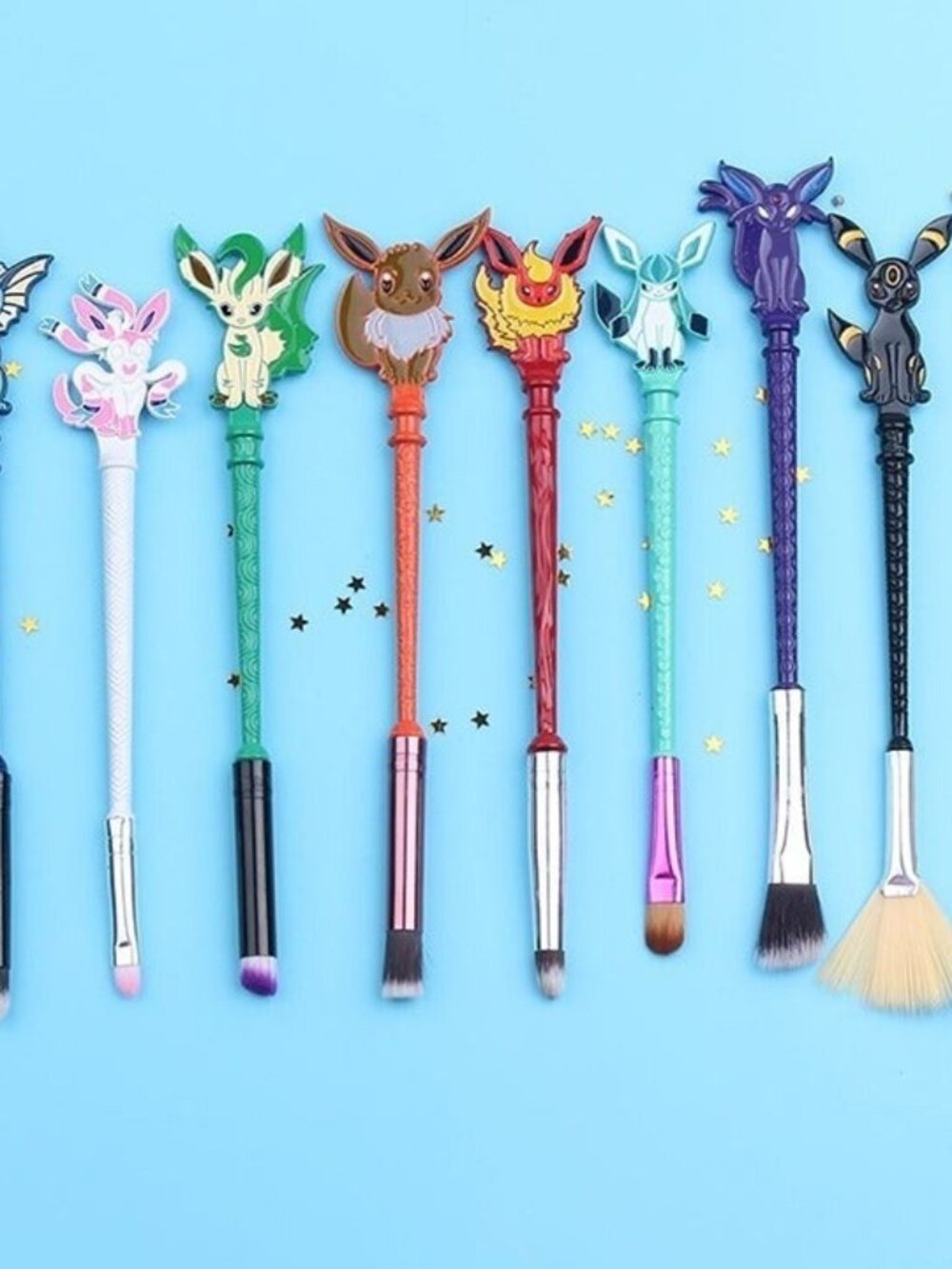 Pokemon Eevee Evolutions Make-Up Brushes COMPLETE SET